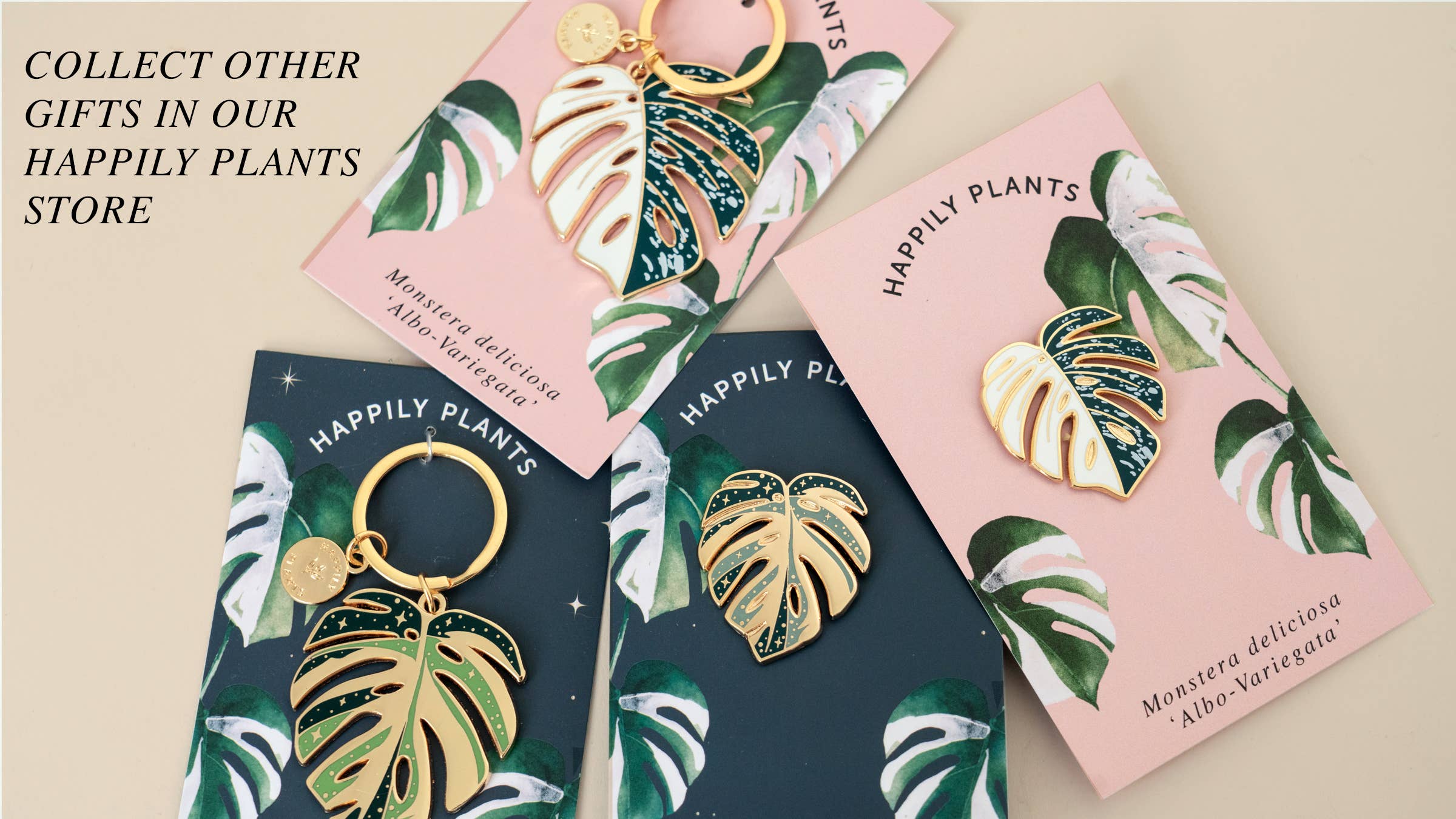 Happily Plants - Wholesale Keychain - Unisex - Monstera Albo Keychain & Bag Charm, Plant Keychain Gifts8
