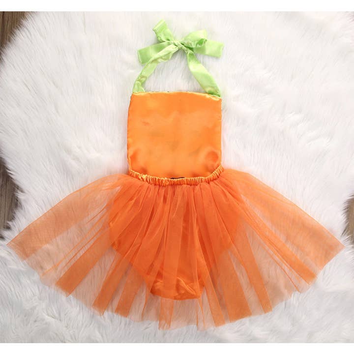 Fennco Styles - Wholesale Costume – Baby - Orange Baby Pumpkin Romper Tutu Dress 2
