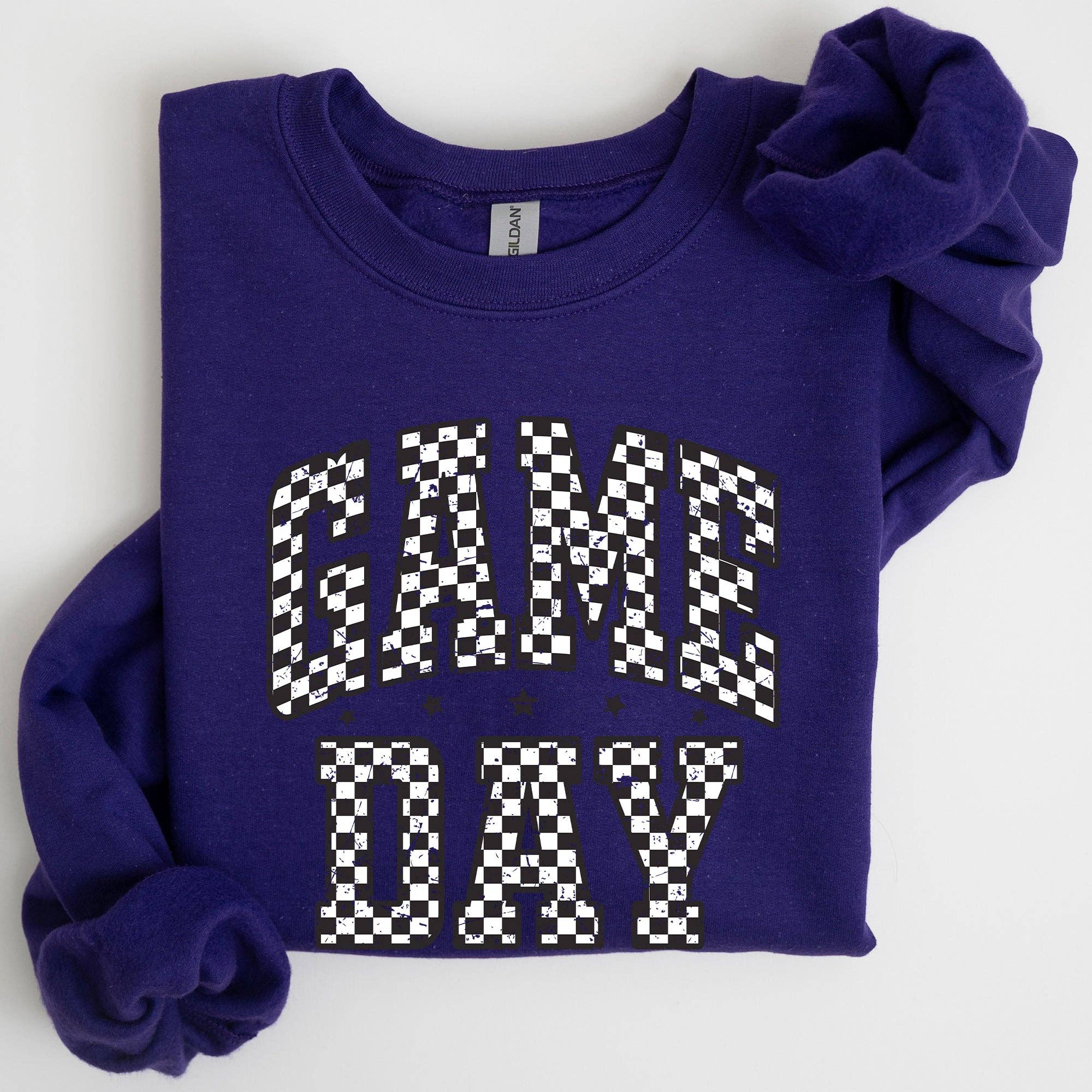 Refinery Number One LLC - Wholesale Graphic Sweatshirt - Women's - Game Day, Checkered, Football, Sports Touchdown Sweatshirt6