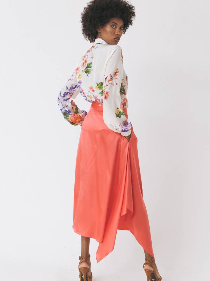 Falda fluida asimétrica para venta al por mayor de ANT WOMAN COLLECTION