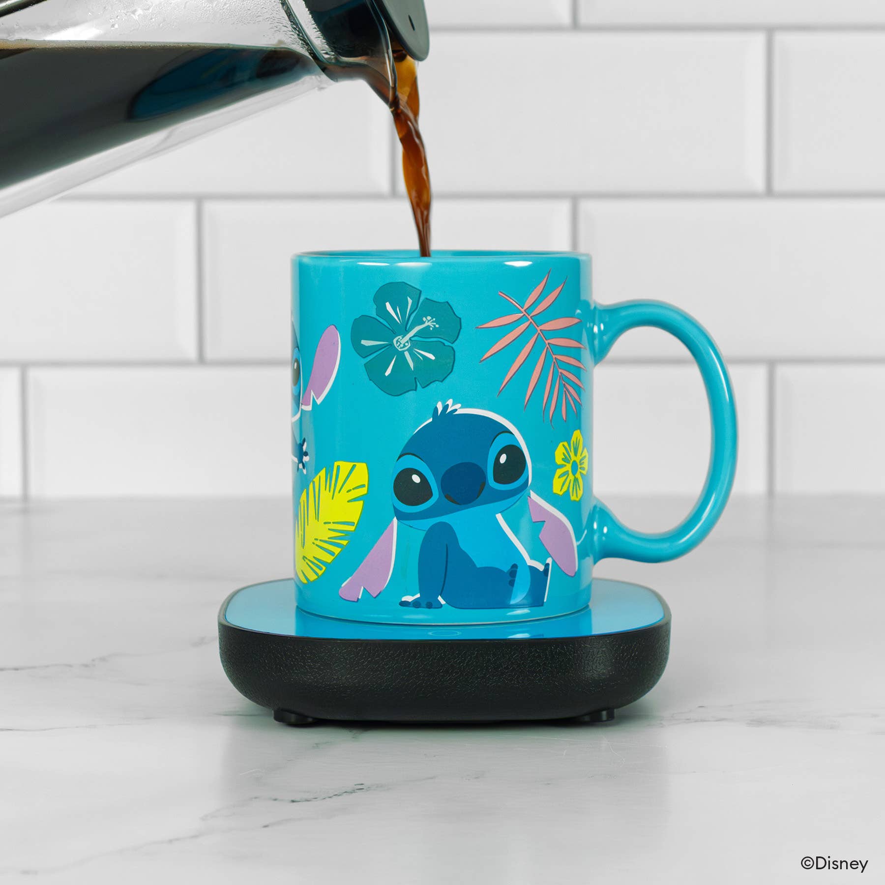 Uncanny Brands - Vente Appareils électroménagers - Tasse avec réchauffeur Disney Stitch 12oz par Uncanny Brands