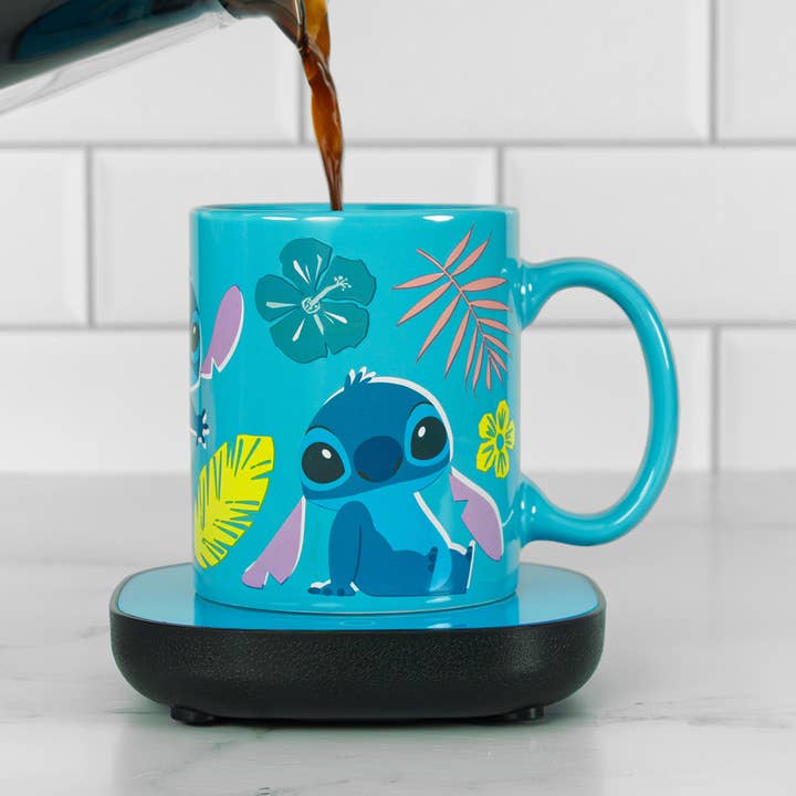 Uncanny Brands - Vente Appareils électroménagers - Tasse avec réchauffeur Disney Stitch 12oz par Uncanny Brands0
