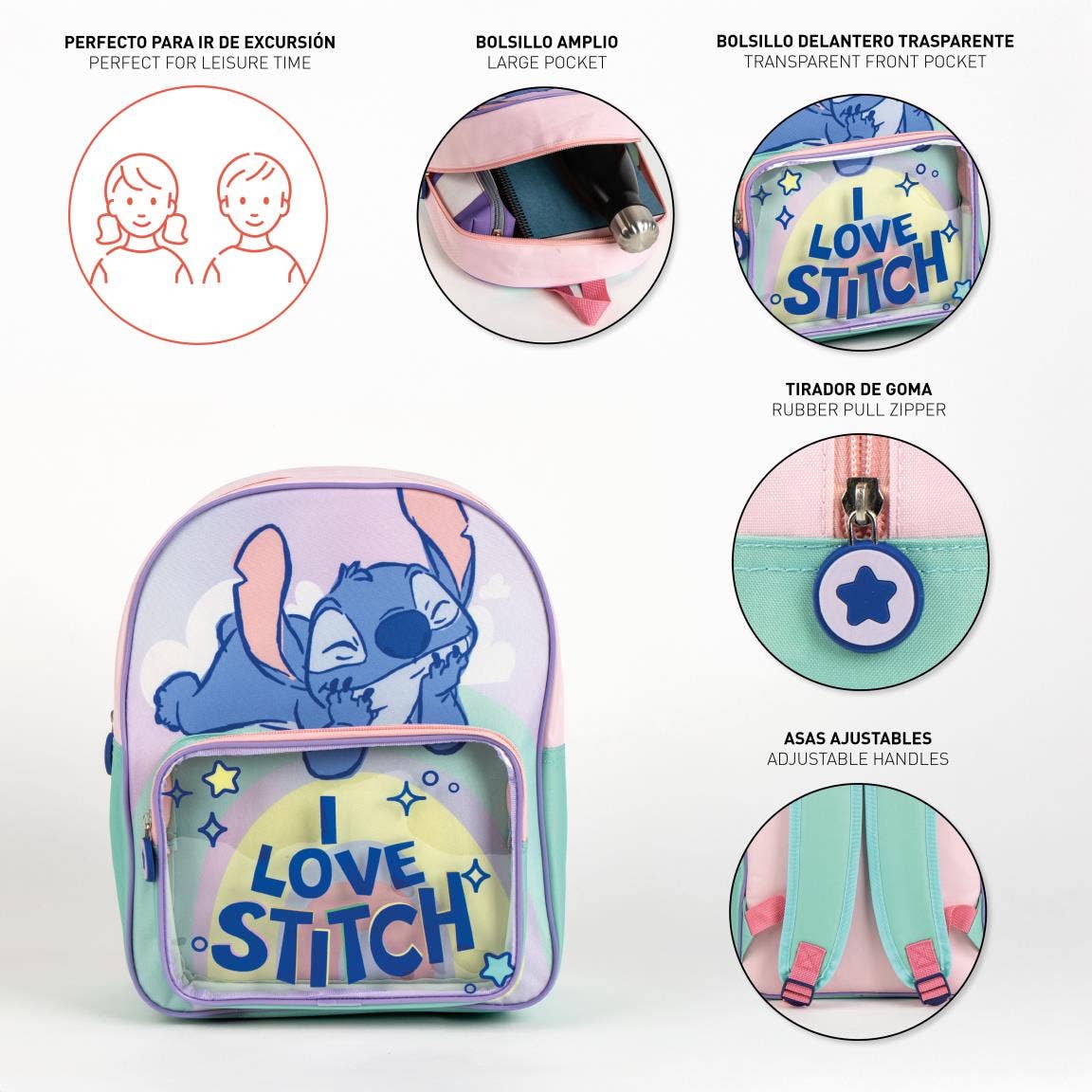 Mastoys, S.L. - Wholesale Backpack - Kids - STITCH CHILDREN'S BACKPACK - 21000058613