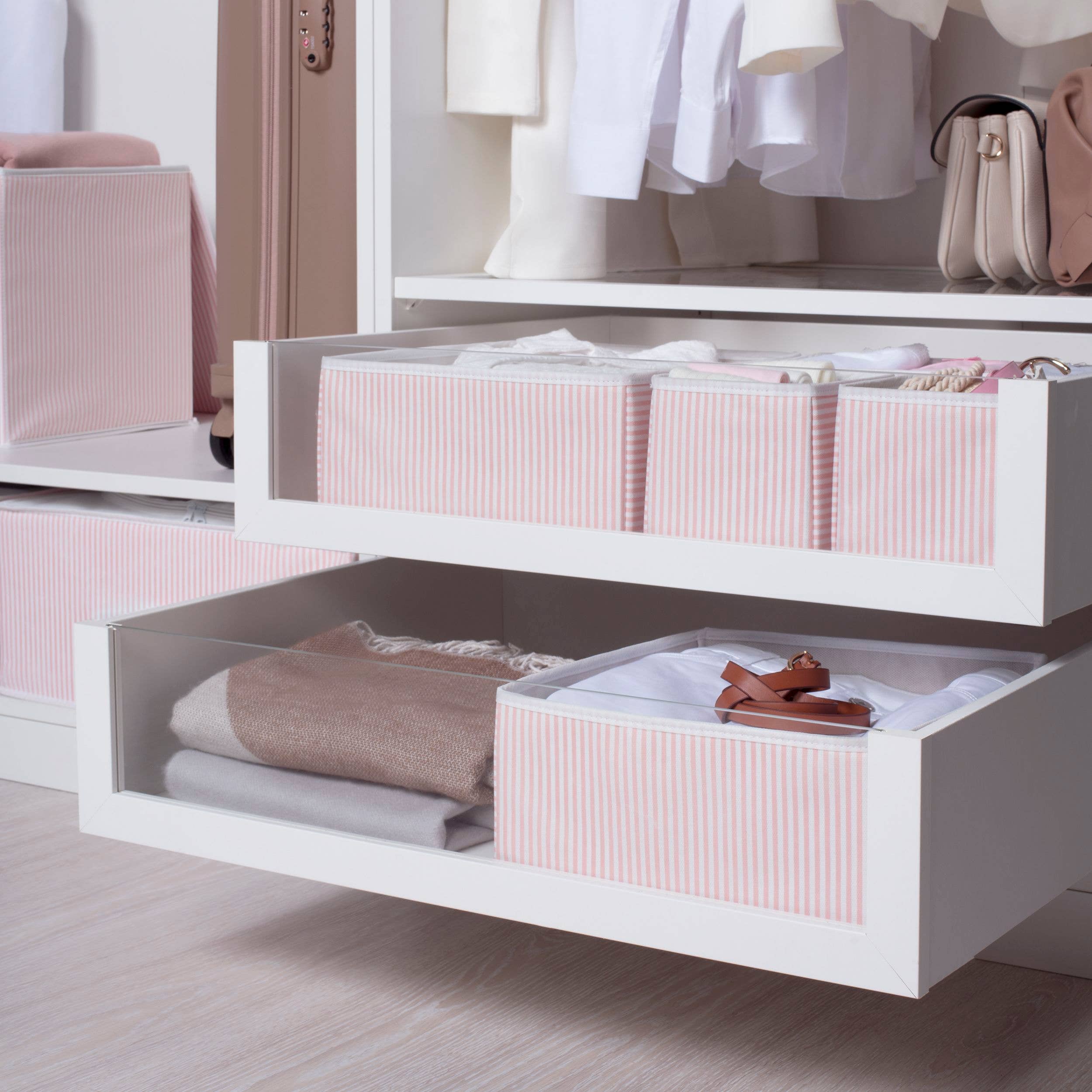 Ocean Home Textile - Wholesale Storage Bin - Ocean Home Textile Pink Drawer Organizer Set2