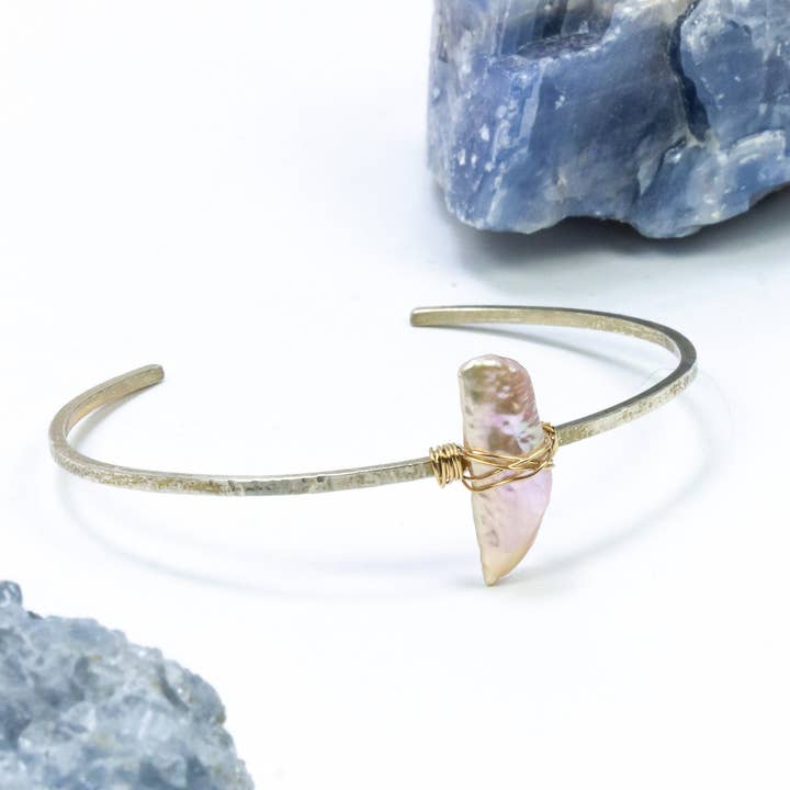 Baroque Pearl Cuff for wholesale by Laura J Designs
