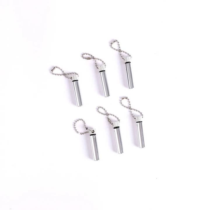 Swanson Christian Products - Wholesale Keychain - Unisex - Oil Vial Keychain Silver 1 3/4 Inch - Pack of 6