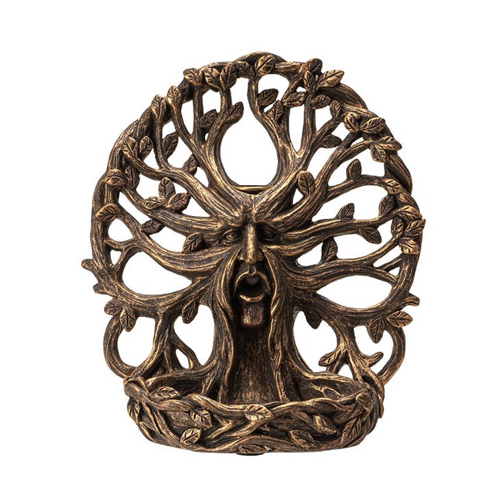 Pacific Trading - Wholesale Incense Holder - 15631 Tree Of Life Greenman Backflow Incense Burner