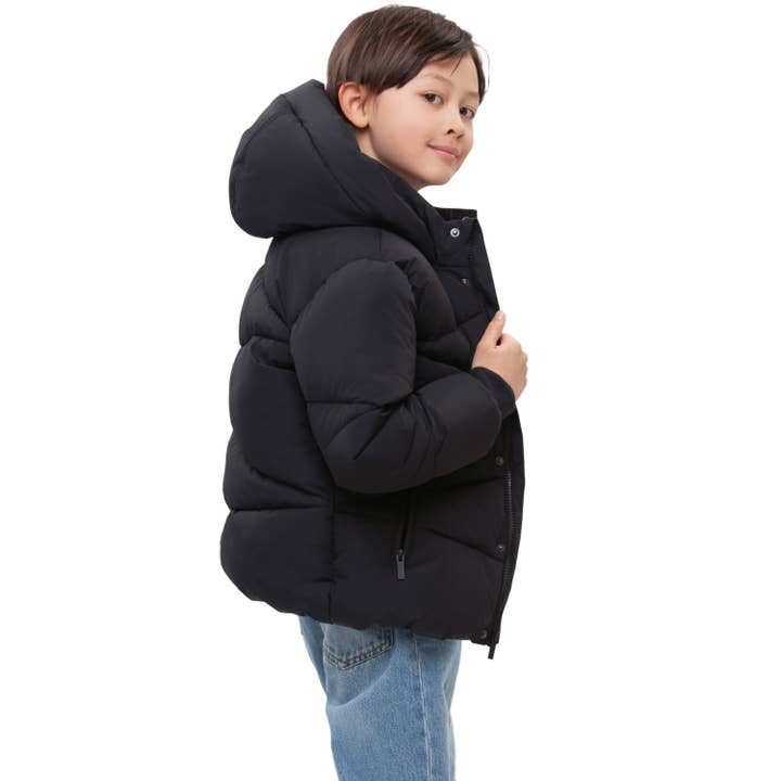 Rokka & Rolla - Wholesale Puffer Jacket - Kids - Boys' Grid Winter Coat Kids' Fleece Lined Jacket16