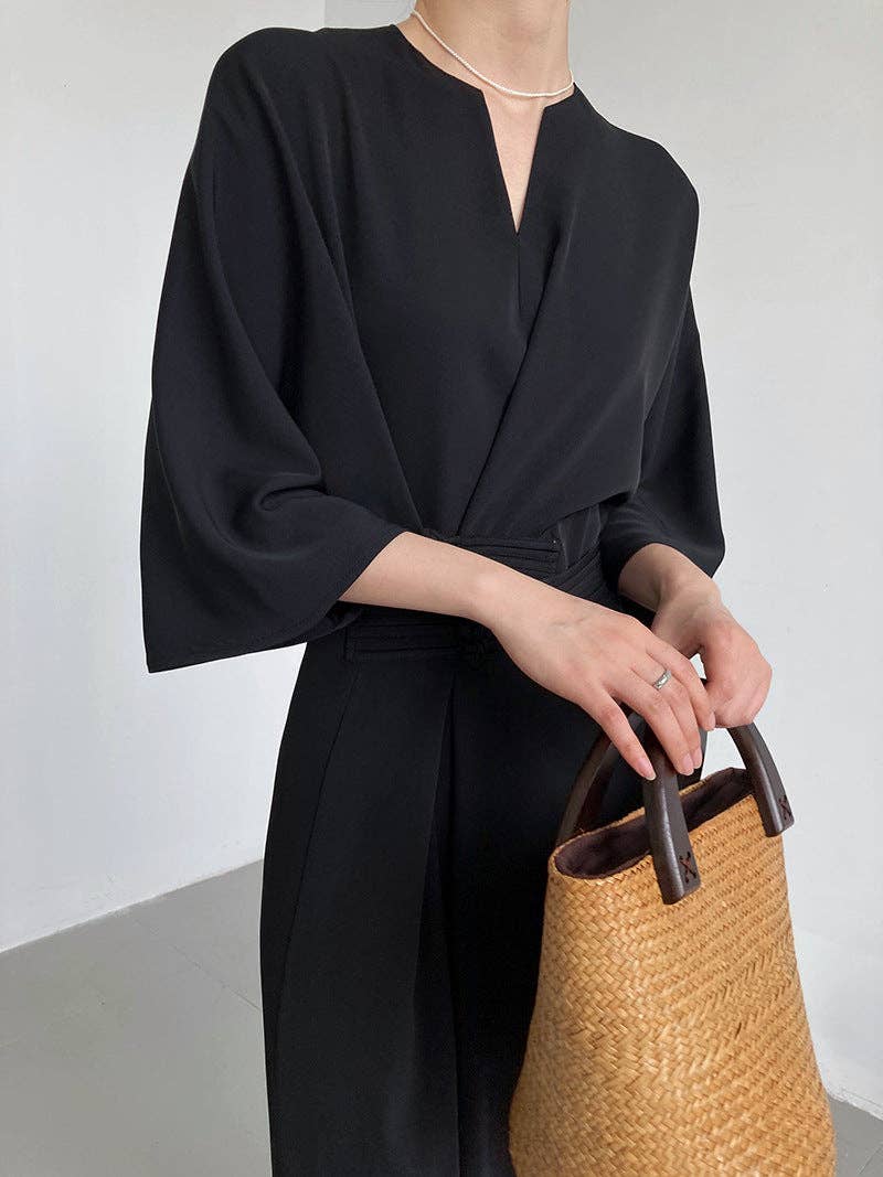 Marayn - Vente Robe – femme - 2025 NOUVELLE Robe Noeud Élégante Moderne Chic Touche Chinoise28