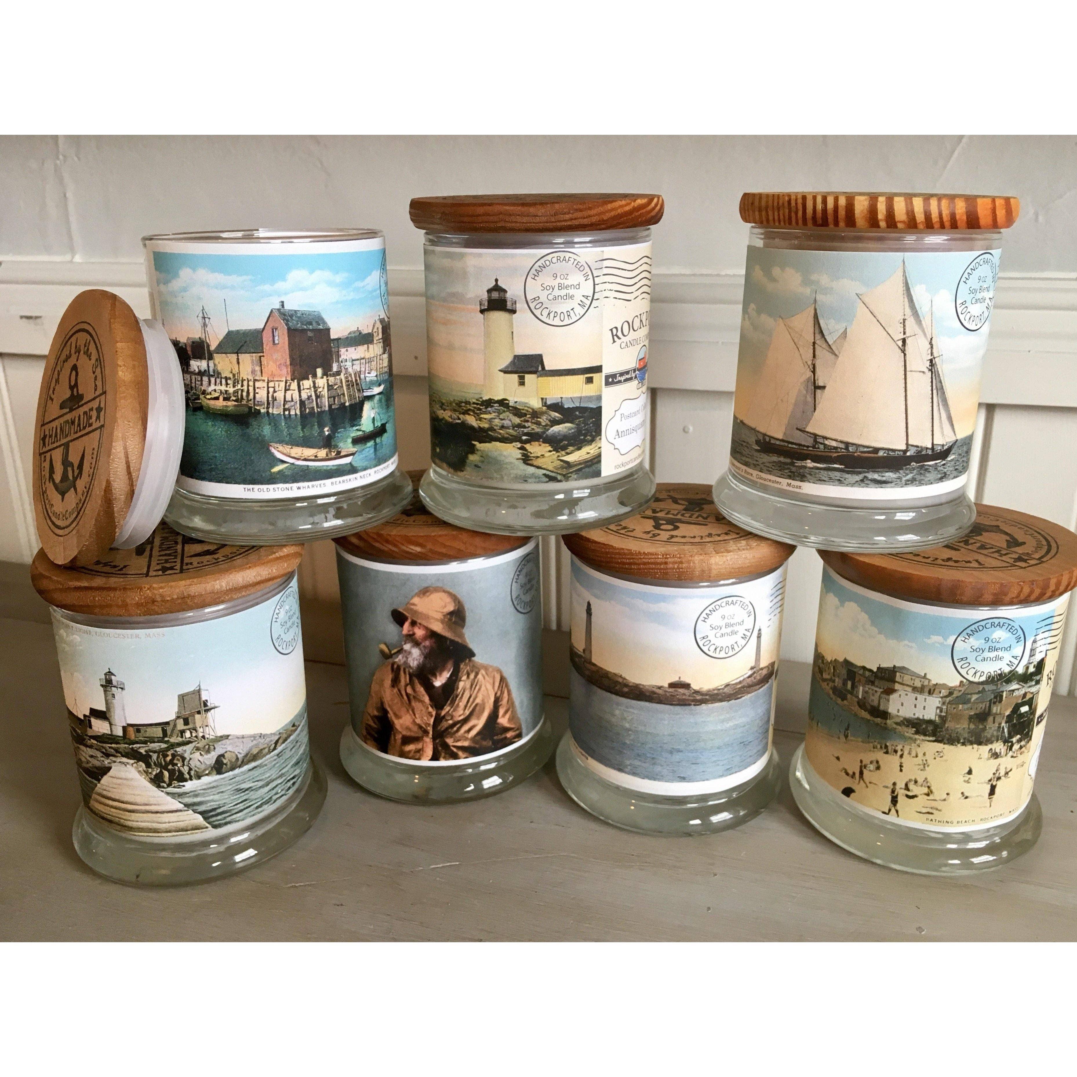 Rockport Candle Company - Wholesale Jar/Filled Candle - Vintage Postcard Candle - Fisherman's Race2