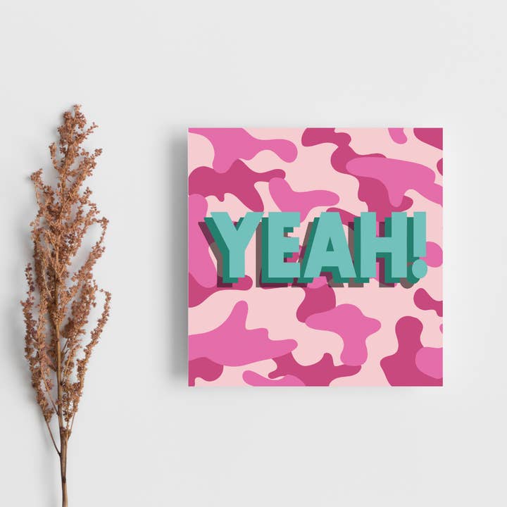 Grußkarte - Camouflage YEAH für den Großhandel von The Home Of Smiles