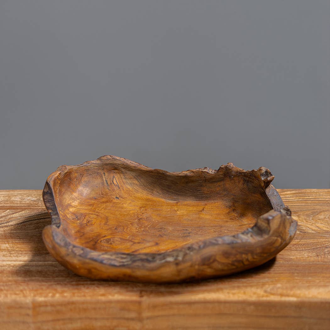 Garden Age Supply - Wholesale Decorative Plate/Dish/Bowl - Eroded Teak Root Bowls2