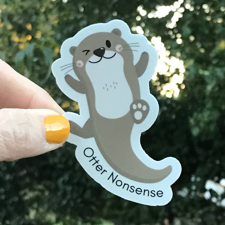 Otter Nonsense, Cute 3" Vinyl Sticker for Animal Lovers for wholesale by National Parks and Beyond