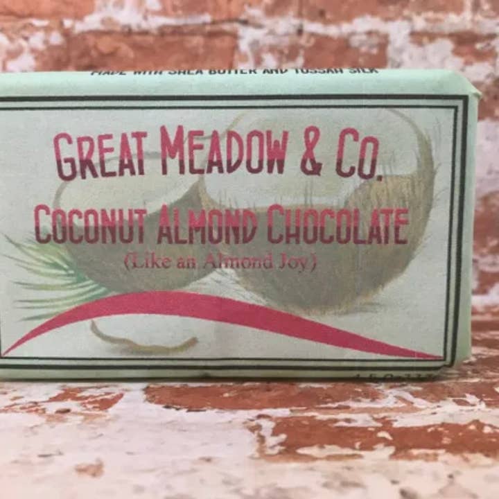 Coconut Chocolate Almond Luxurious Bath and Body Bar for wholesale by Great Meadow & Co