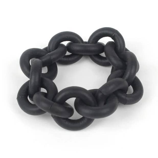 Bracelet en caoutchouc épais noir pour la vente par One of a Kind Club