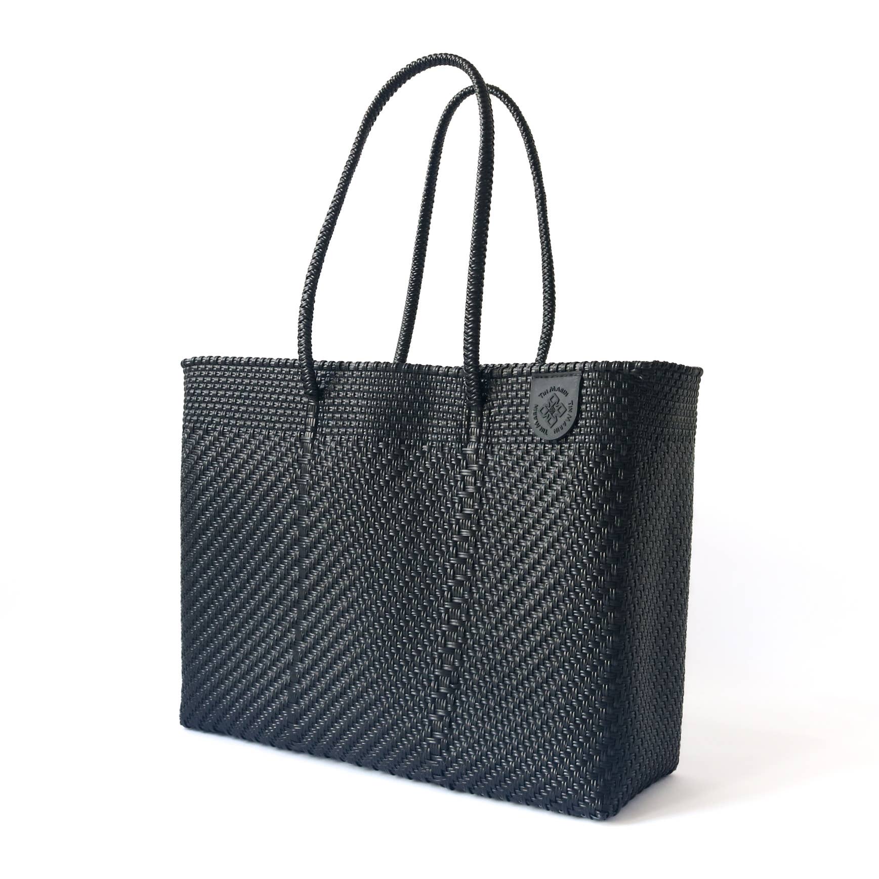 Tin Marin - Wholesale Tote Bag - Women's - All Black Recycled Plastic Beach Woven Super Tote2
