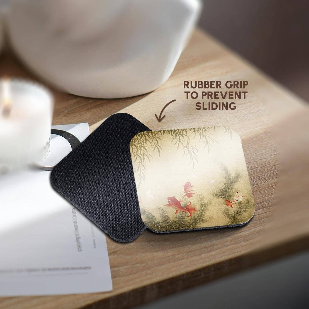 3dRose - Wholesale Coasters - 3dRose, Image of Chinese Gold Tapestry With Koi Fish, Coaster10