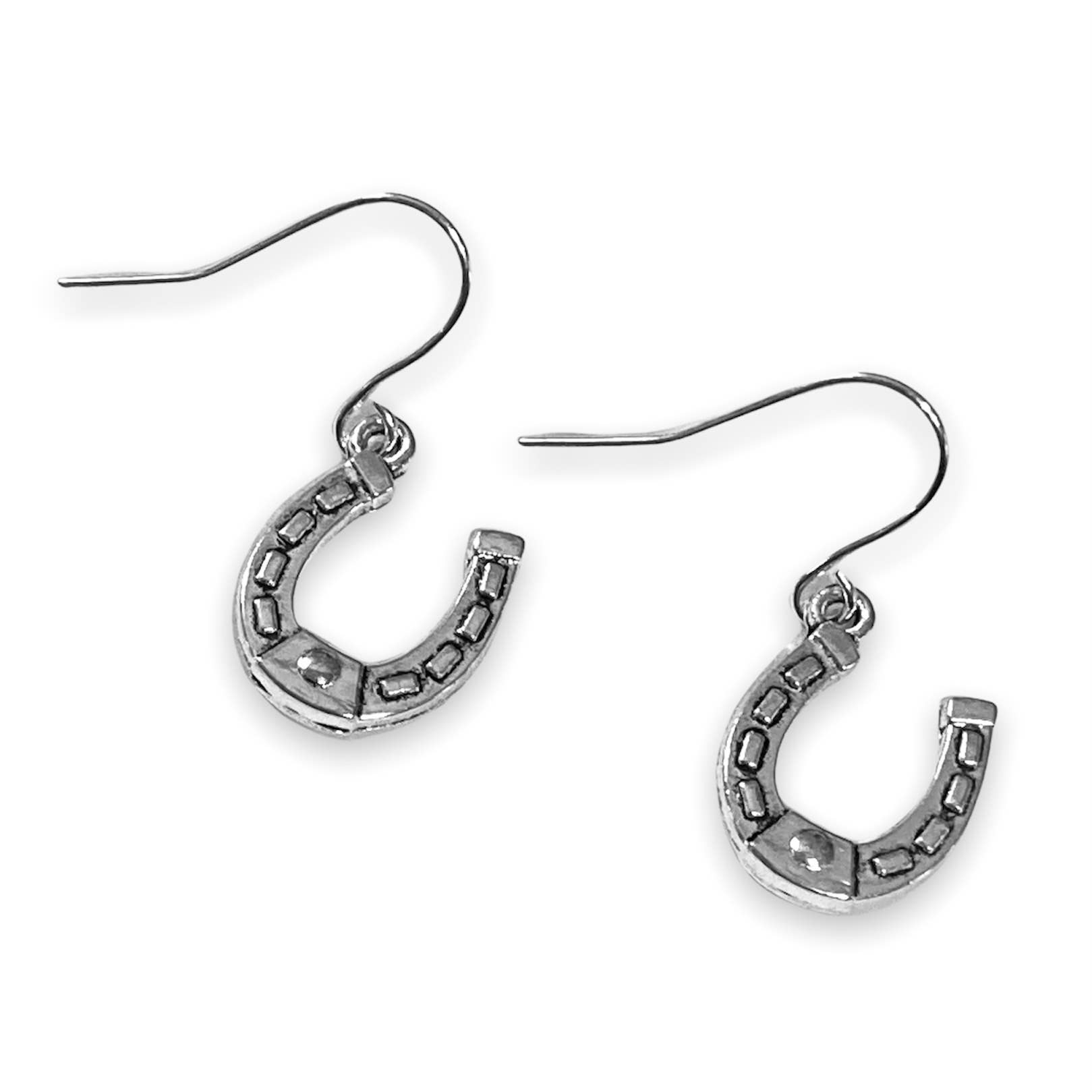 Wholesale Silver Western Dangle Fishhook Earrings for your store