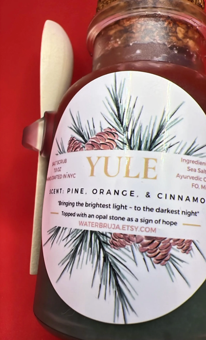 WaterBruja - Vendita all'ingrosso Paletta per scrub/sali da bagno - Scrub al Sale Yule, Scrub Invernale Festivo, Bagno di Cristallo, Opalite3