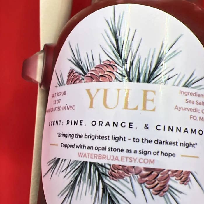 WaterBruja - Wholesale Bath Salt/Scrub Scoop - Yule Salt Scrub, Winter Holiday Scrub, Crystal Bath, Opalite3