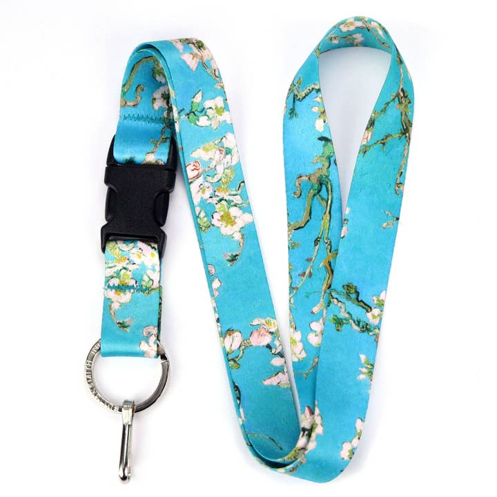 Buttonsmith - Wholesale Lanyard - Unisex - Buttonsmith Van Gogh Almond Blossom Premium Lanyard - Made in USA