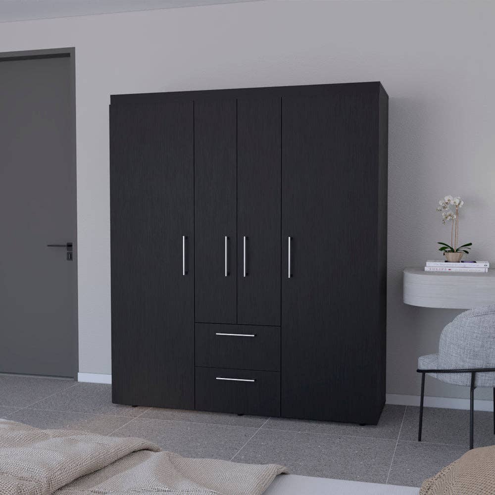 Treevol Furniture - Wholesale Bedroom Furniture - Armoire Elma, Bedroom, Black1