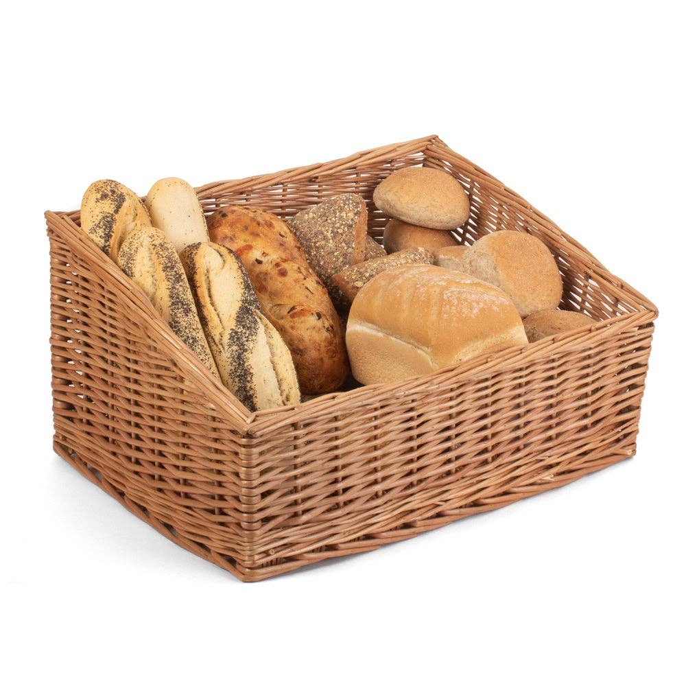 Red Hamper – wholesale Basket – Sloped Sided Wicker Display Basket1