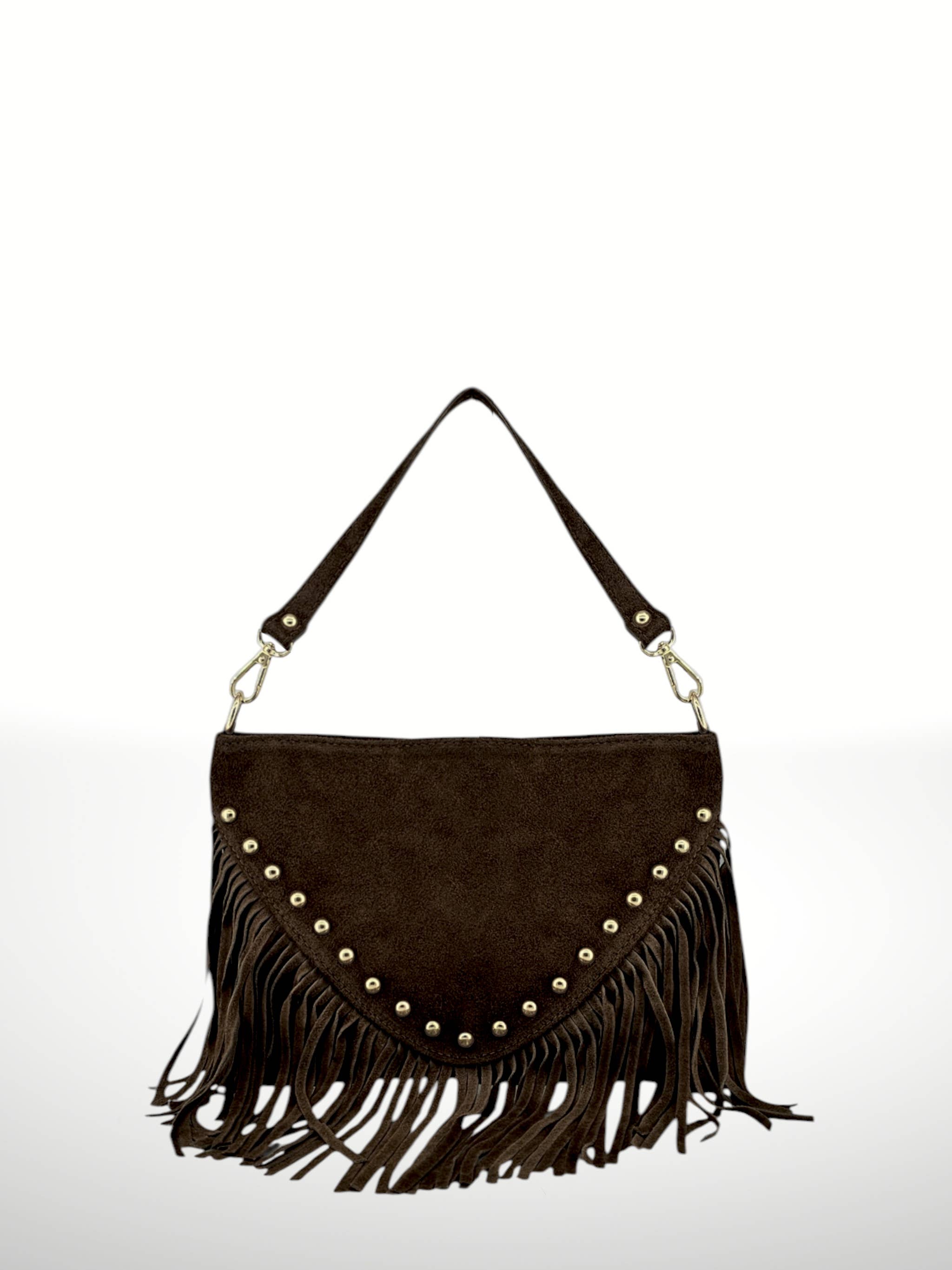 ITALIAN'S LEATHER - Wholesale Shoulder Bag - Women's - Morella suede leather shoulder bag 250825.0