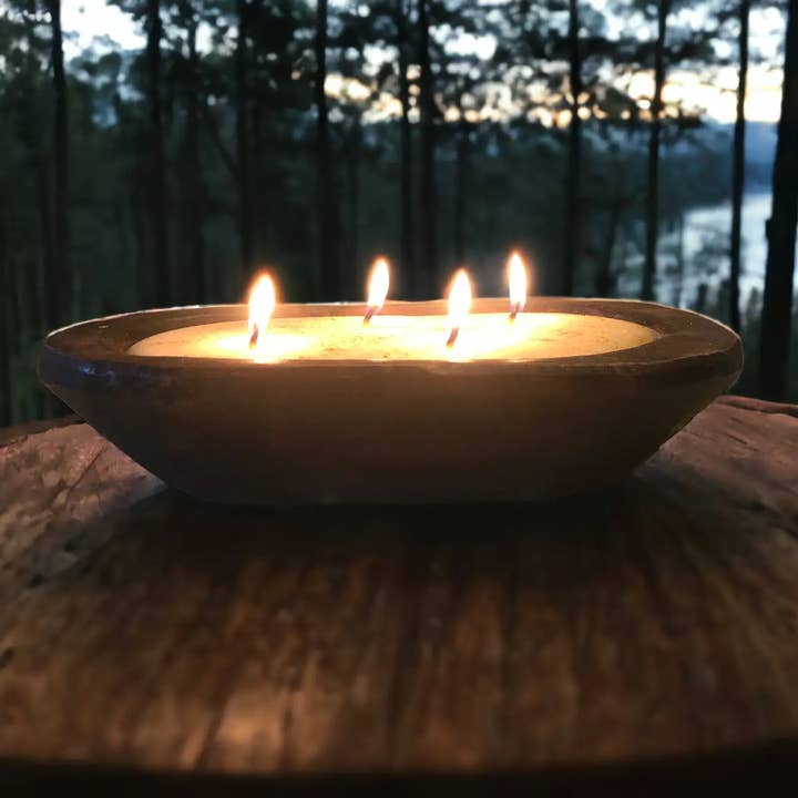 Full Circle Candles and Gifts - Wholesale Jar/Filled Candle - Holiday/Thanksgiving/Christmas/Wooden Dough Bowl Soy Candles