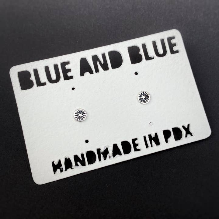 Blue and Blue - Wholesale Stud/Post Earrings - Starburst Studs1