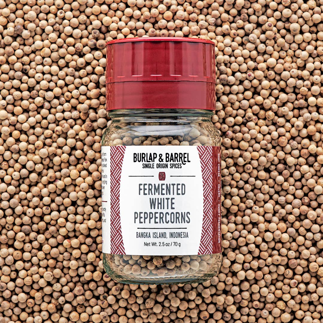 Burlap & Barrel - Wholesale Pepper/Peppercorns - Fermented White Pepper (Muntok White Pepper) - Single Origin