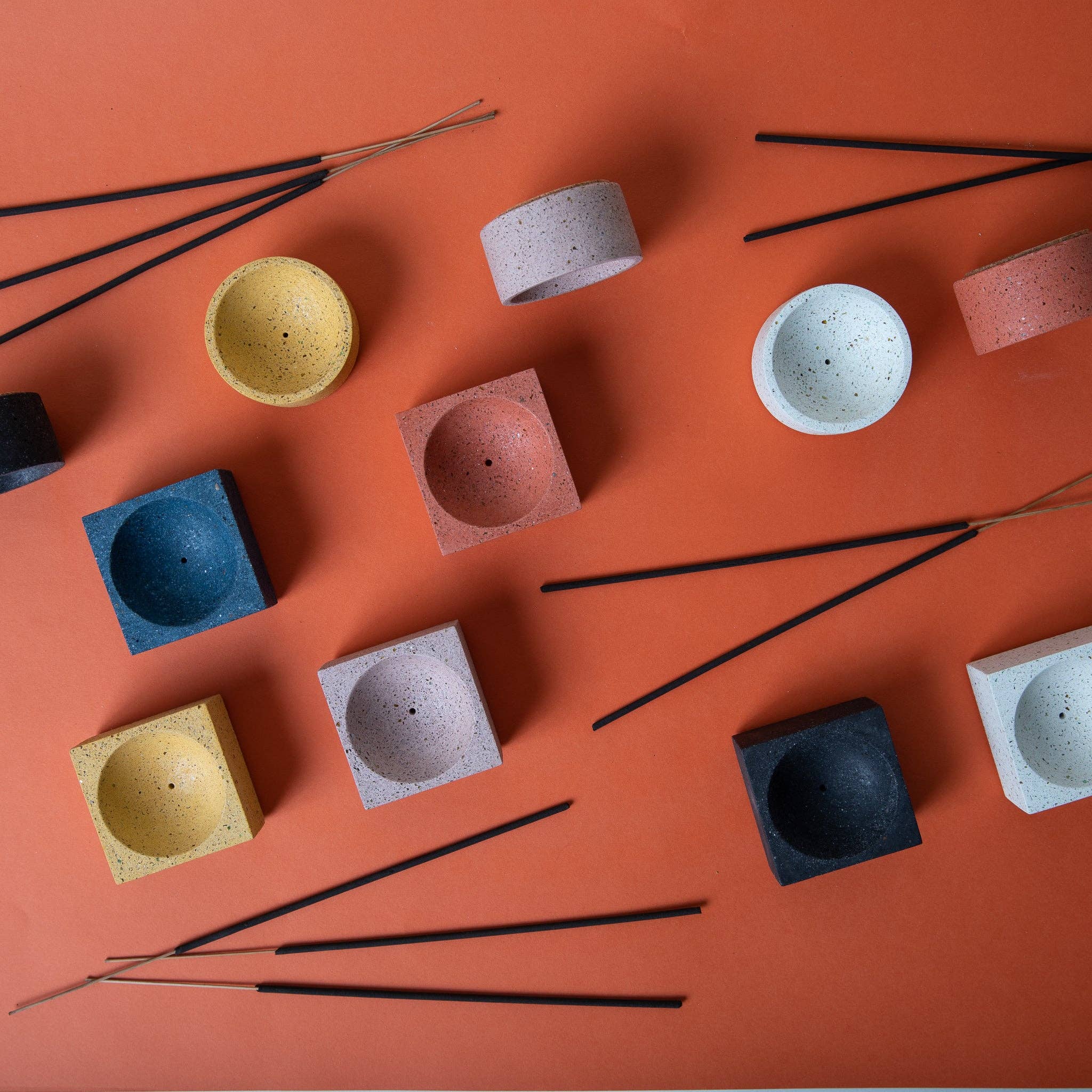 pretti.cool - Wholesale Incense Holder - Square Incense Holder | Cobalt Terrazzo3