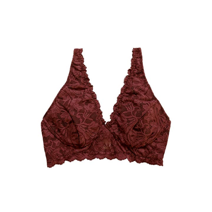 Vela Wireless Bra, Garnet for wholesale by Everviolet