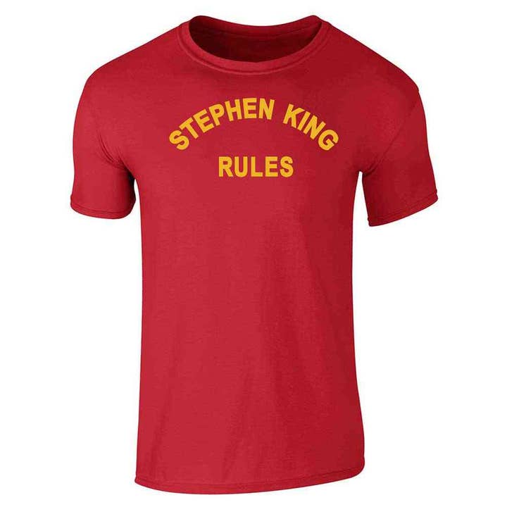 Stephen King Rules Horror Movie Funny Retro 80s Unisex Tee for wholesale by Pop Threads