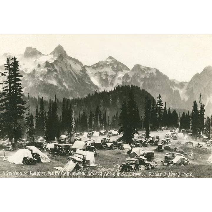Impression d'art WA-443 Paradise Camp, Parc national de Rainier pour la vente par Found Image Press