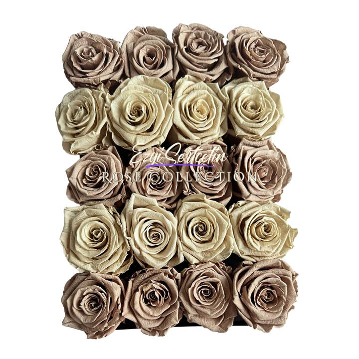 Ezgi Sertcetin - Wholesale Artificial flowers - Preserved Rose Deco Gift Box|Premium Quality Handcrafted 20 Roses x 6.5 cm Diameter|Non Toxic|Excellent for All Events and Organizations|by Ezgi Sertcetin99