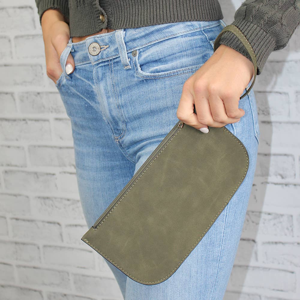 K. Carroll Accessories - Wholesale Wristlet - Faux Suede Vegan Leather Wristlet4