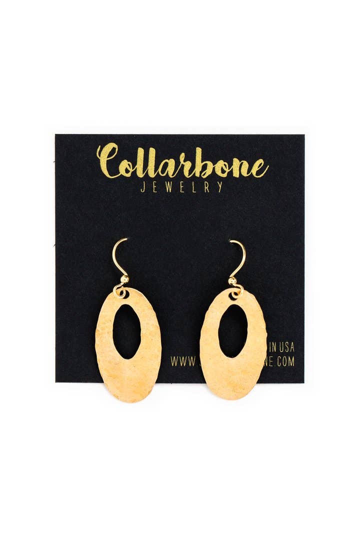 Collarbone Jewelry - Wholesale Dangle Earrings - Open Oval Earrings1