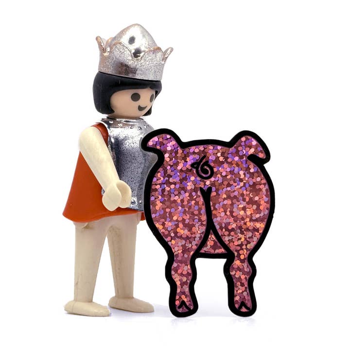 Pegatina de purpurina de cerdo rosa FANCY ASS 🇺🇸🇪🇺 para venta al por mayor de tiny ass paintings