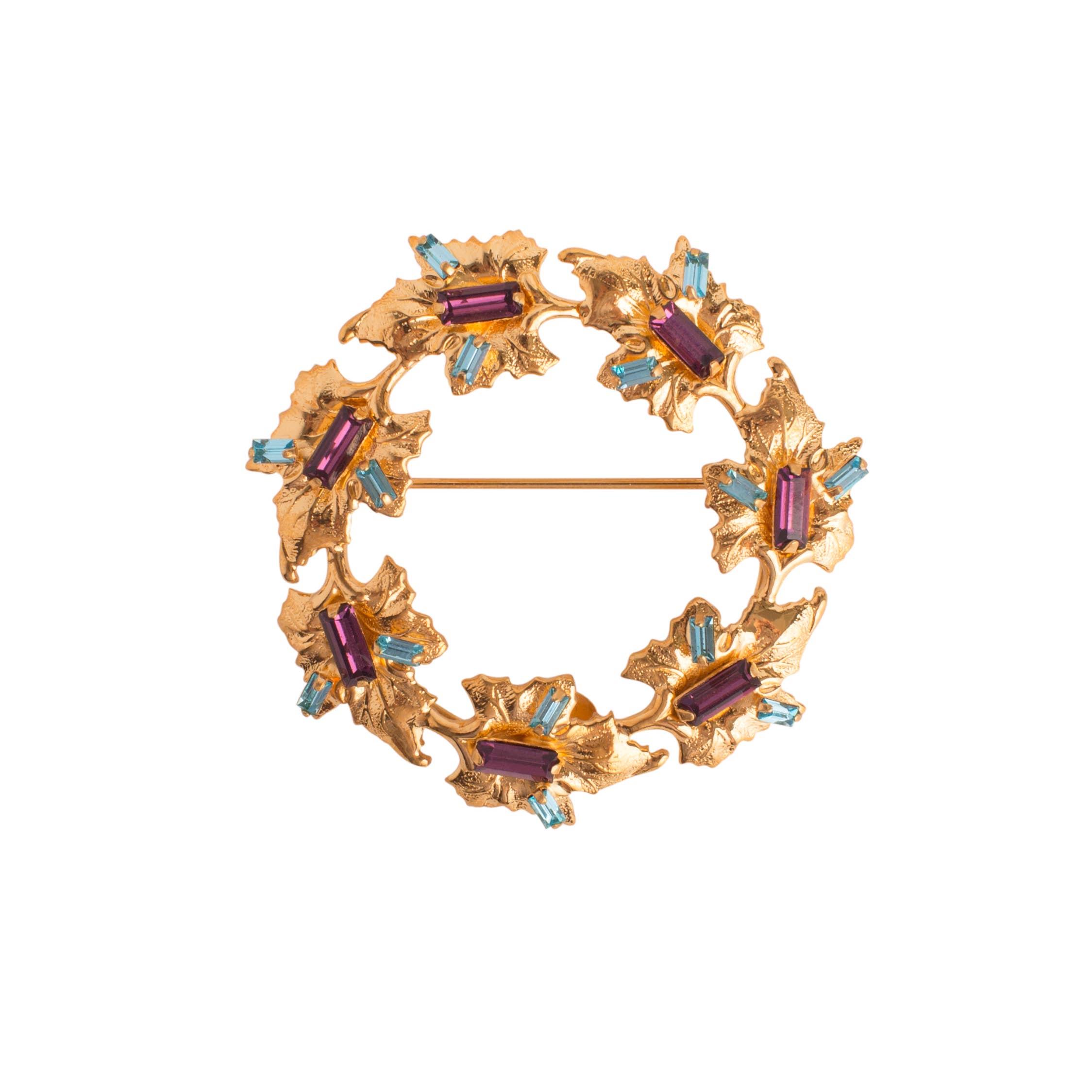 Bounkit - Wholesale Brooch - Amethyst and Aqua Bohemian Brooch0