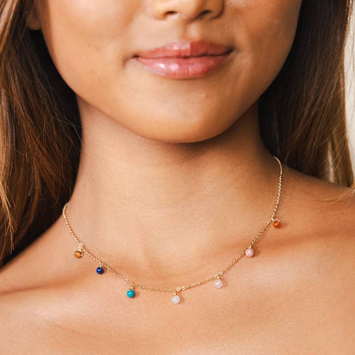 Lotus and Luna - Vendita all'ingrosso Collana con ciondolo/pendaglio - Collana Goccia di Rugiada Guaritore Supremo in Argento 4mm1