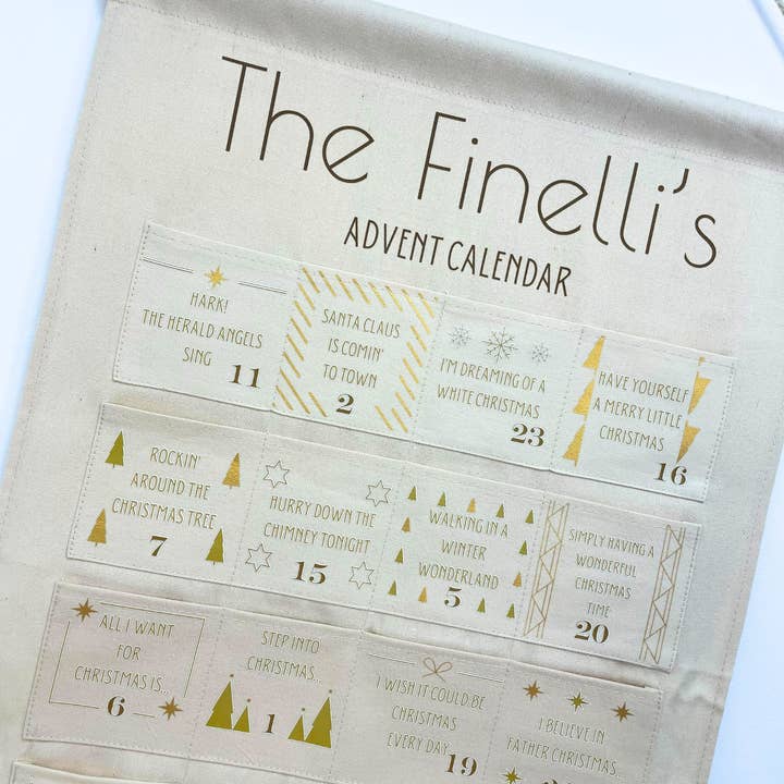 PersyBoo – Großhandel Adventskalender – Personalisierbarer Adventskalender aus Stoff mit Weihnachtsliedern7