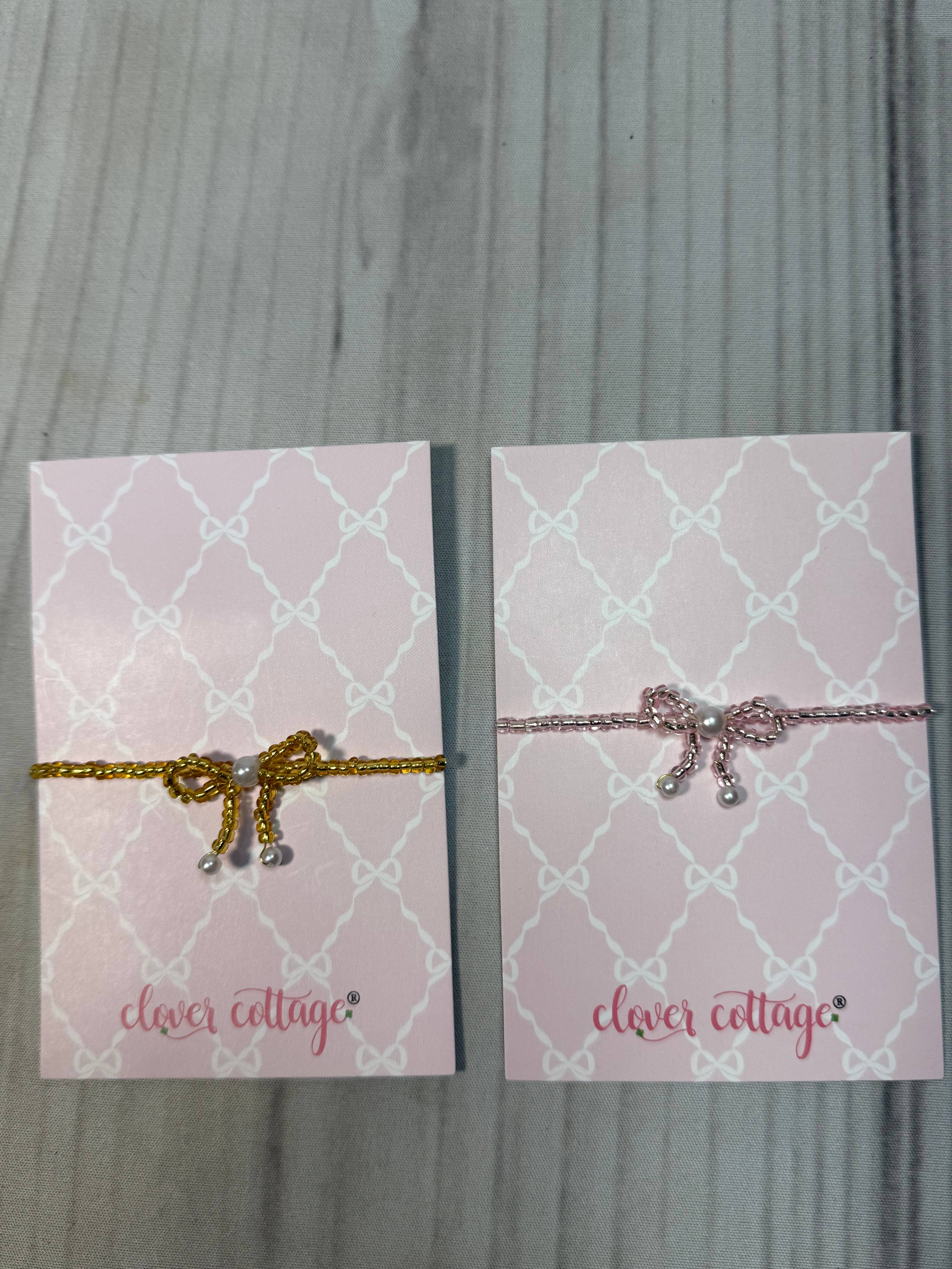 Clover Cottage - Vente Bracelet de perles – enfant - Bracelet Nœud Coquette5