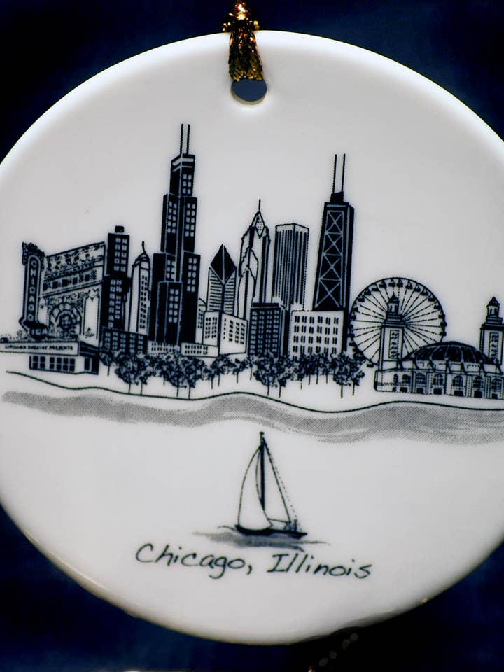 Chicago Ornament for wholesale by The Dish