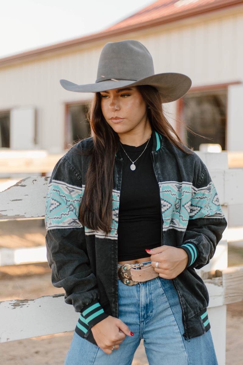 Sterling Kreek - Vente Bombers – femme - Blouson aviateur Horizon du Haut Désert5