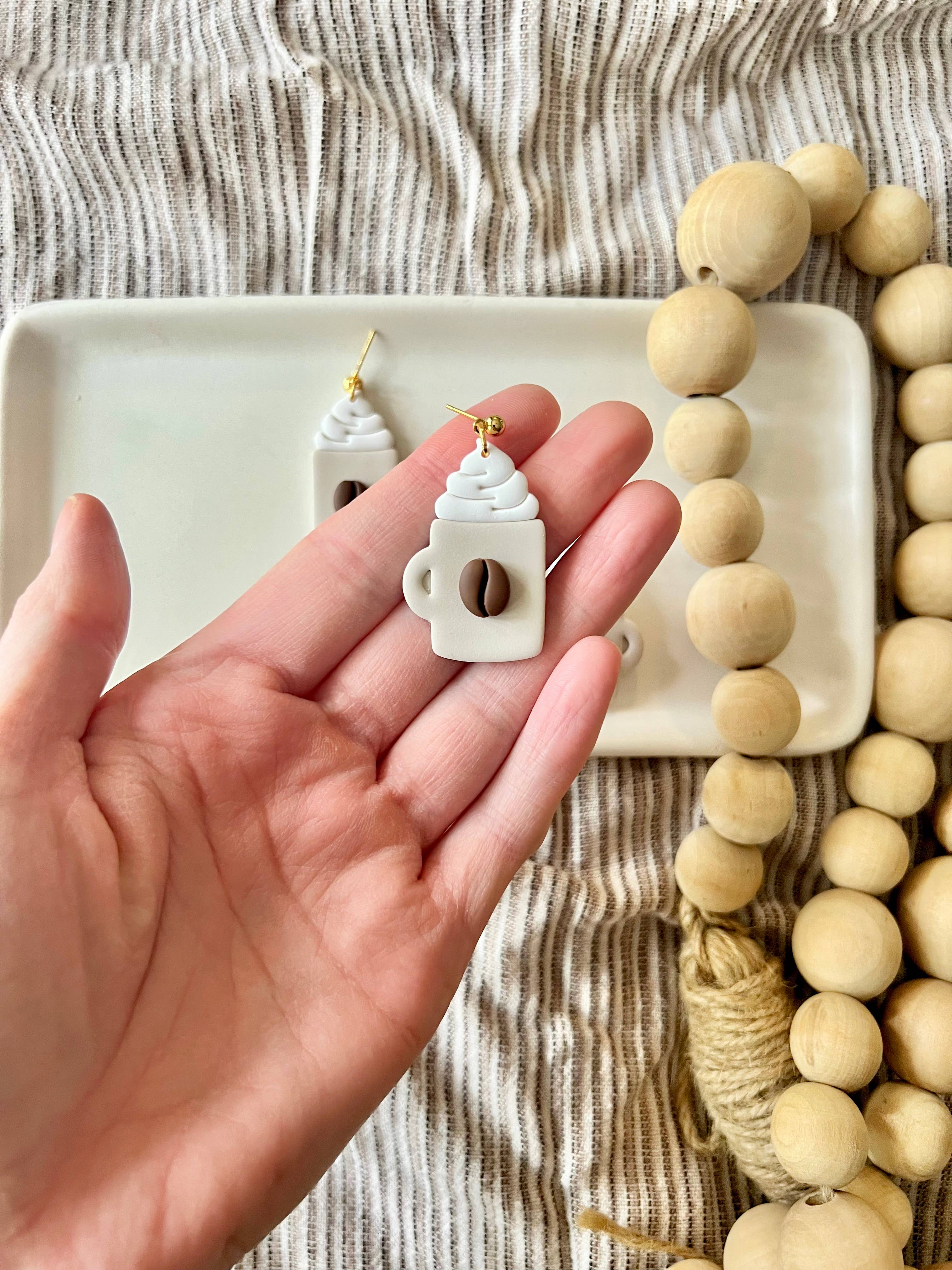 SeizeTheClayJewelry - Wholesale Dangle Earrings - Coffee Mug Earrings, Coffee Bean Earrings, Coffee Earrings5