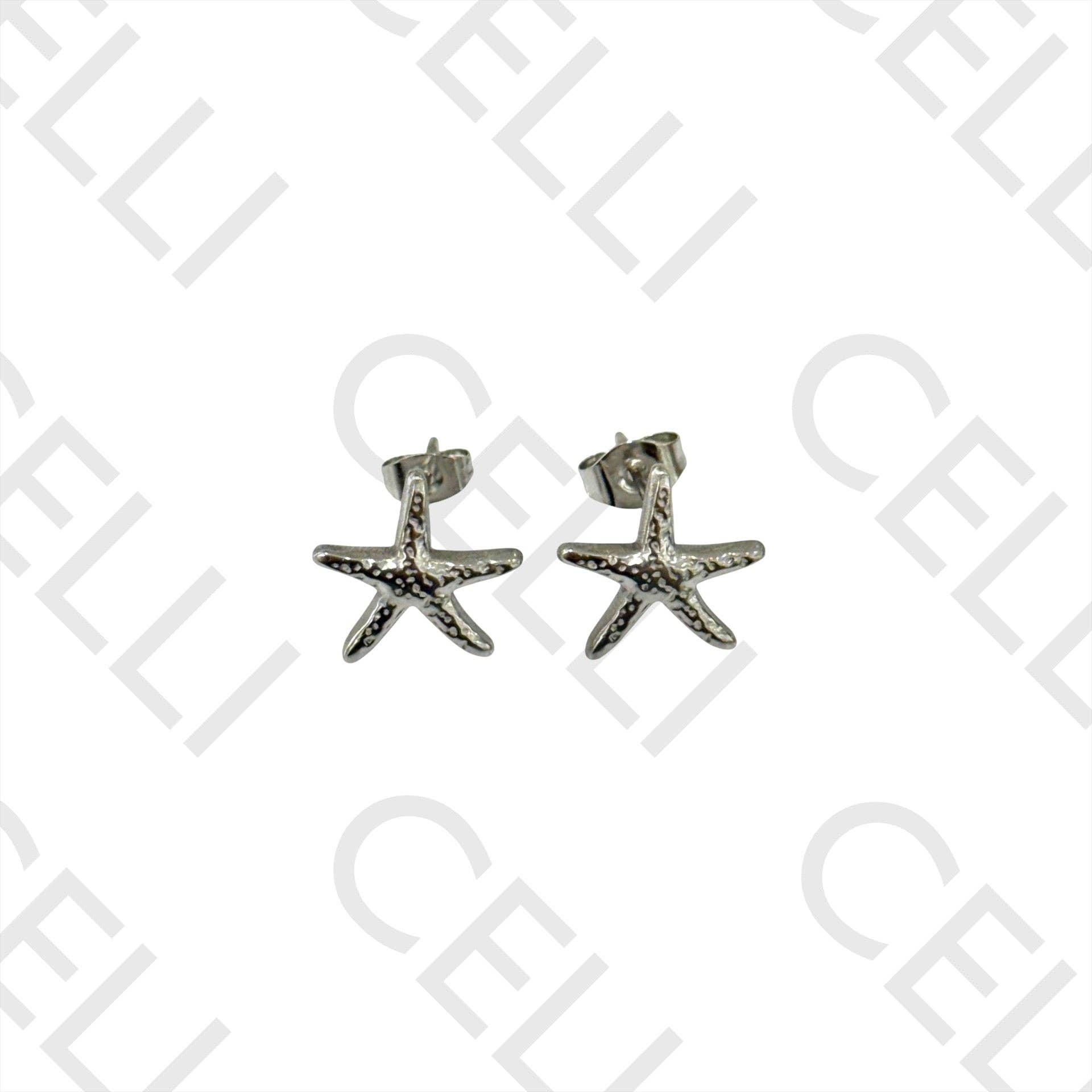 Celli Biju - Wholesale Stud/Post Earrings - Steel Earring - starfish0