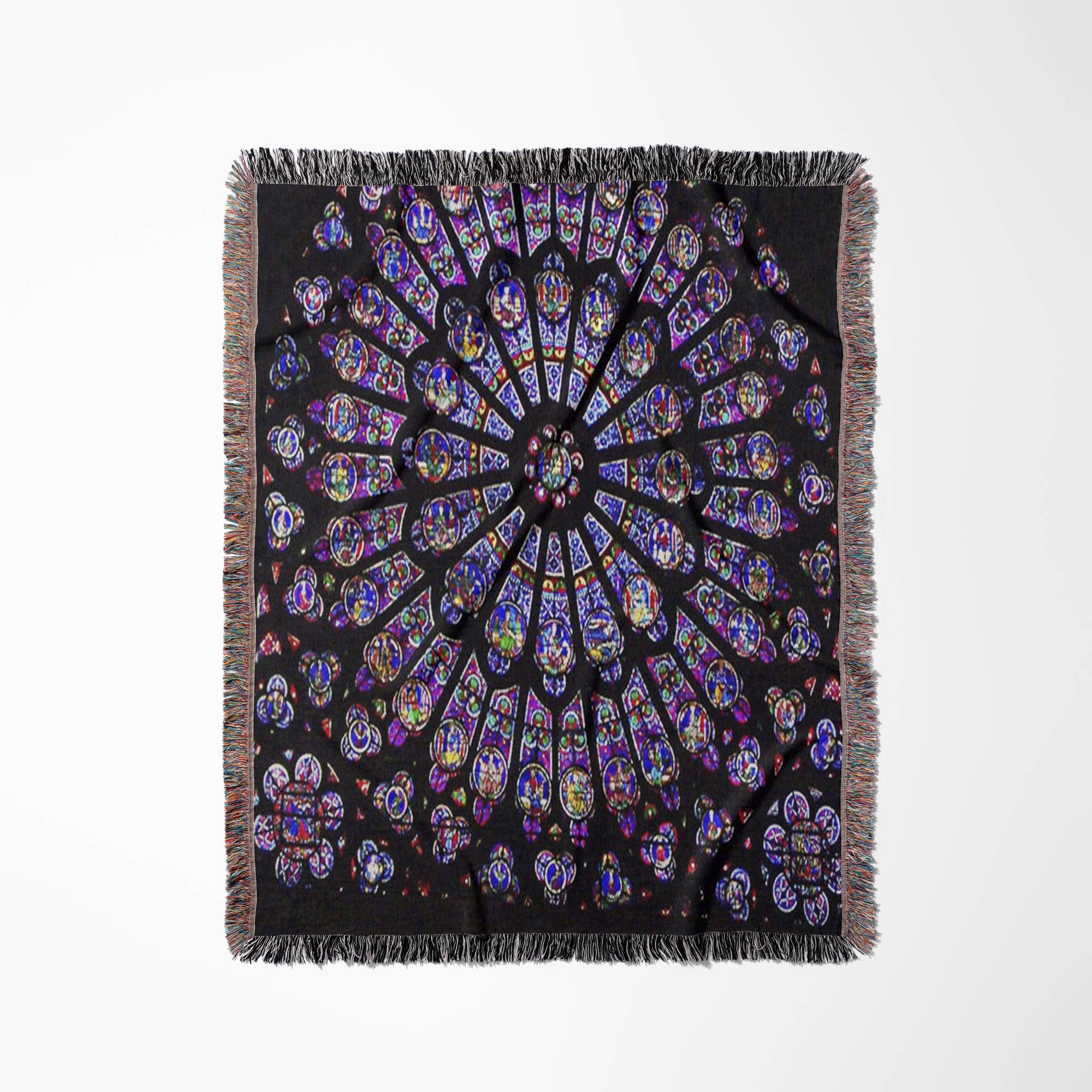 3dRose - Wholesale Throw Blanket - 3dRose, Notre Dame Cathedral Stained Glass, Blanket0