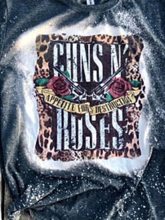 Aptit för förstörelse blekt grafisk tee för wholesale av 4 little hearts