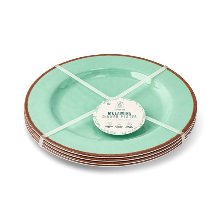 Core Home - Wholesale Dinner Plate - 4pk 11" Melamine Dinner Plates - Wintermint